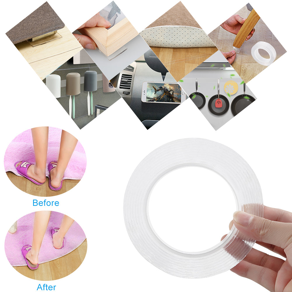 Nano Magic Double Sided Tape (Transparent, Reusable & Waterproof!)