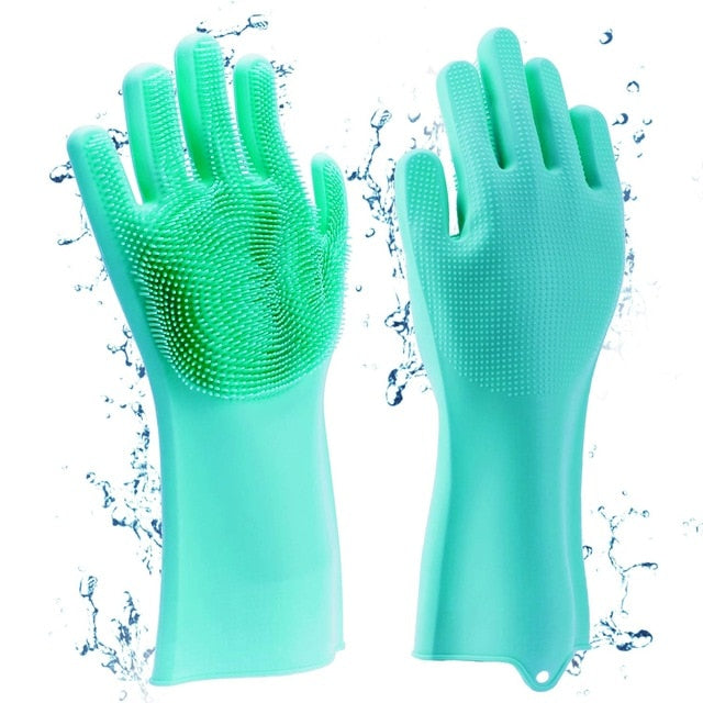 Multifunctional Cleaning Silicone Scrubby Gloves